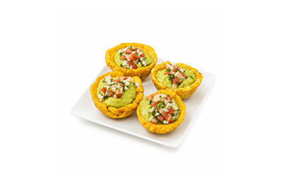 Canastas con Guacamole y Pico de Gallo